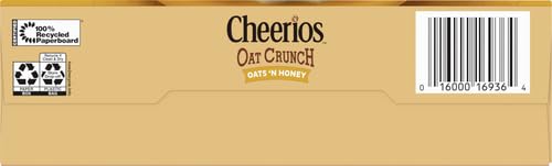 CHEERIOS OAT CRUNCH OATS ‘N HONEY BREAKFAST CEREAL, MADE WITH WHOLE GRAIN, FAMILY SIZE, 24 OZ