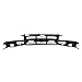CarPartsDepot Front Grille Grill With Black Center Bar Compatible With Chevrolet Chevy 1998-2004 S10 & 1998-2005 Blazer With Black Insert