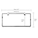 Orion Motor Tech 2 Pcs Slim Bottom US Standard Polished Stainless Steel License Plate Frame, 21pcs Screw Caps Included(Chrome)