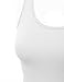 DRESSIS Women's Basic Scoop Neck Sleeveless Bodycon Mini Tank Dress White S