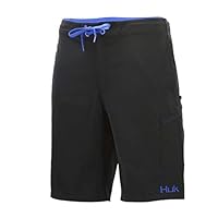 Marolina Outdoor H2000061-001-40 Huk Freeman 21" Boardshort, Color, Size, Black, 40