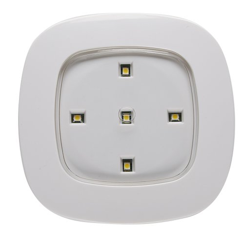Light It! By Fulcrum 30020-308, Remote Control Compatible 5 LED Wireless Ceiling Light, 4 Inch, White