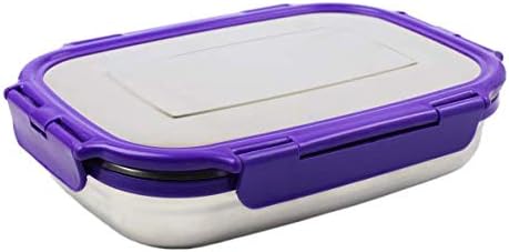 VEIGO VEYUMI Stainless Steel Lunch Box For Kids & Adults | LEAK PROOF Food Storage Container | Dishwasher Safe | Ultradurable | Light Weight | Eco Friendly | Size: JUMBO, Purple โฆ