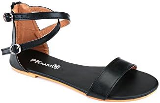 Pkkart Women's Casual Black Flats & Sandal