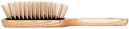 TEK- Rectangular Brush with Long Tooth in Ash Wood Handmade in Italy, for Long Thick and Straight Hair - 22 x 6.5 cm - Image 3