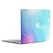 Unik Case-2 in 1 Bundle Deal Gradient Ombre Triangular Galore Graphic Matte Rubberized Hard Shell Case & Fade Ombre Keyboard cover silicon skin for Apple Macbook Air 13.3