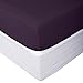 Clara Clark Fitted Sheet, Extra Deep Pocket Fits Deep Mattress, Luxury Soft Fitted Sheet Only, Queen Eggplant Purple