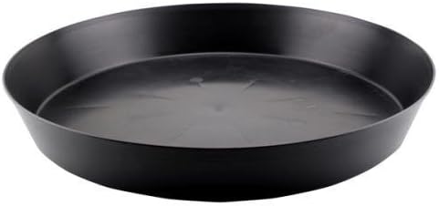 Penseetek 10/12/14 Inch Heavy Duty Round Plant Saucer For Grow Pots- Black Plastic Gardening Grow Saucer Tray (20, 10 Inch Plant Saucer)