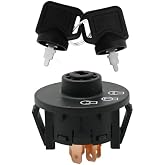 Hoypeyfiy 5 Terminal 3 Position Ignition Switch with 2 Keys, Replacement for Exmark Lazer Z, Next Lazer Z, Quest, Toro Z Master, TimeCutter ZS SS Series, Titan, Replaces 117-2221 137-4100
