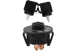 Hoypeyfiy 5 Terminals 3 Position Ignition Switch with 2 Keys 117-2221 137-4100 Replacement for ExMark Toro Z Master TimeCutte