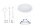 VILAVITA 3-tier Cupcake Stand Round Dessert Tower Iron Cupcake Holder Display Cake Stand for Wedding Birthday Party Celebration, White