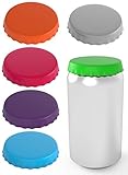 Silicone Soda Can Lids 6 pack - Shield your coke, beer, and pop cans from flies, bees, and dust! - Spill saver - lid fits standard coke cans - Perfect for the beach, golf, camping, fishing