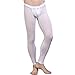 YiZYiF Men's Sports Fitness Pants Long Johns Leggings Compression Trousers White Medium