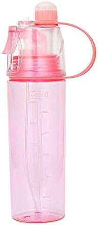 Painter Mist Spray Water Bottle 600 Ml Newest Design Plastic Sports Straw For Outdoor Bicycle Cycling Gym Drinking Bottles Pink