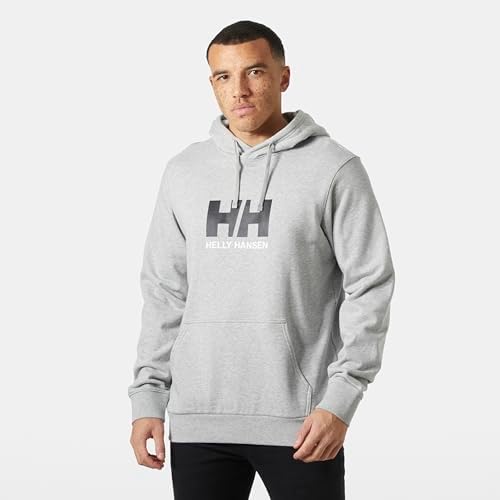Hommes HH Logo 3.0 Sweat à Capuche, Gris chiné 2.0, XL