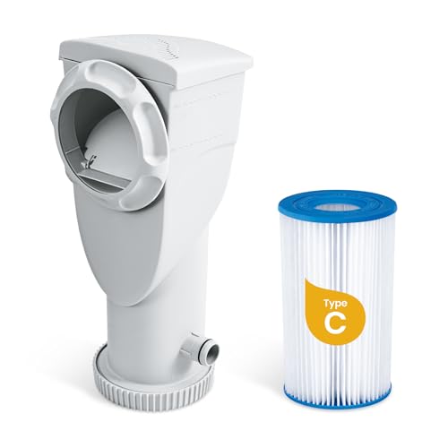 Funsicle SkimmerPlus 1,500 GPH 2-in-1 Filter Pump and Skimmer System for Above Ground Swimming Pools - Pool Cleaning and Maintenance