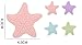 Alfto Starfish Shape Silicone Wall Protectors Self Adhesive Door Handle Bumper Guard Stopper Rubber Stop Home Stickers for Wall Decoration 5pcs(4.5x0.8cm)