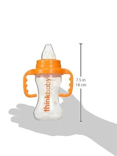 Thinkbaby BPA Free No Spill Sippy Cup, Orange/Natural, Ounce
