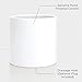 PEACH & PEBBLE 10 Inch White Ceramic Planter. Classic Cylinder Plant Pot for House Plants and Indoor Plants (Drainage + Stopper Included).