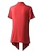 ALL FOR YOU Women's Soft Drape Cardigan Short Sleeve Coral XX-Large