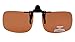 Eyekepper Rectangular Flip up Polarized Clip-on Sunglasses Brown