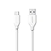 Anker Cable, Powerline 3.0 USB A to USB C Charger Cord with 56k Ohm Pull-up Resistor for Samsung Galaxy Note S8/S9 and More(3FT,White)