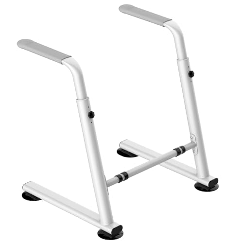 Heuffe Height Adjustable Toilet Raise Aid - Safety Frame with Armrests for Elderly/Disabled People - Toilet Support Handle without Drilling