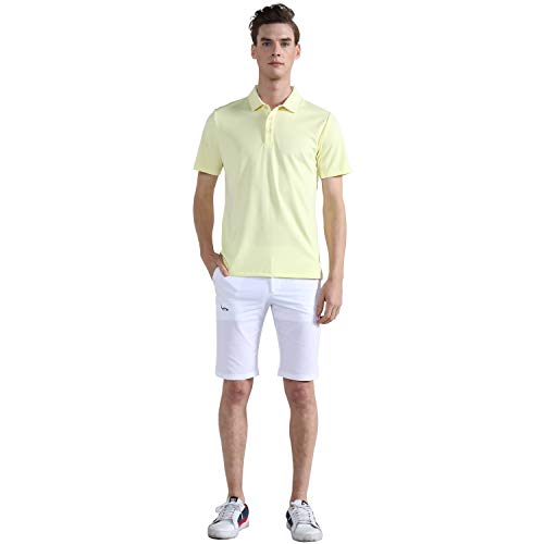 image for EAGEGOF Regular Fit Men's Performance Polo Shirt Stretch Tech Golf Shi