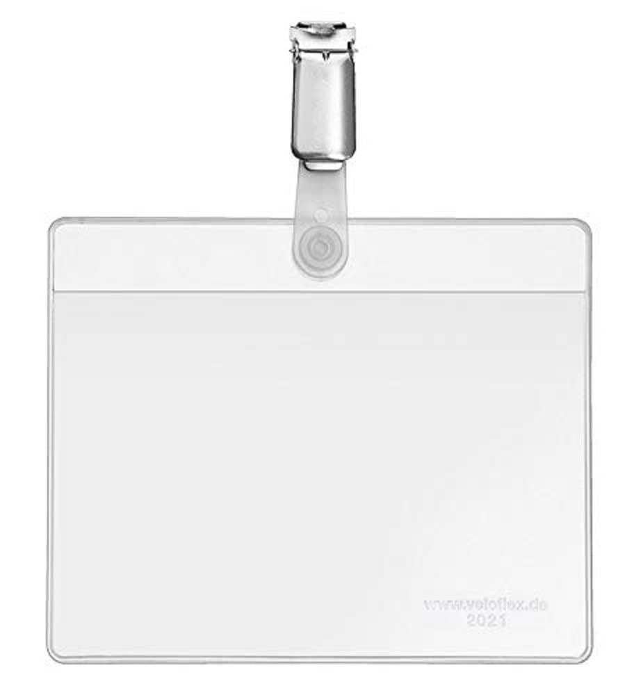 Veloflex 2021000 Name Badges Pack of 25 105 x 74 mm Hard PVC