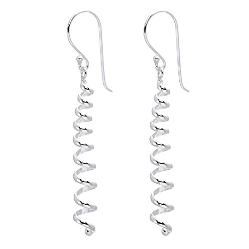 Silverly Women's .925 Sterling Silver Spiral Twist Drop Dangle Earrings