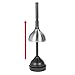 mDesign Toilet Plunger and Holder for Bathroom, Storage - Brushed/Slate Gray
