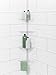 Zenna Home, White Zenith Products 2114W Tub and Shower Tension Pole Caddy, 4 Shelf