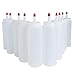 kelkaa 8oz HDPE Plastic Squeeze Bottles with Wide Mouth Opening, Red Tip Yorker Caps with 0.030 Orifice for Condiments and Any Thick Liquids Products, Refillable Empty Bottles (Pack of 10)