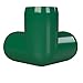 FORMUFIT 1” 3-Way Elbow Furniture Grade PVC Fitting in Green, Made in USA, UV-Resistant, Impact-Proof, 1.315” Actual Socket Diameter (Pack of 4)