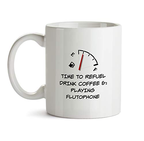 Playing Flutophone - Gift Mug - AA144 Funny I Love Doing Present Gag Time To Refuel Coffee Tea Cup For Coworker Friend Men Women Inexpensive Fun Idea - Thumbnail 2