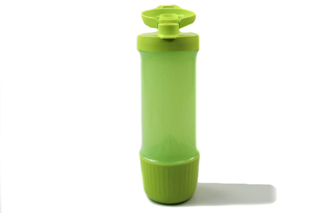 TUPPERWARE Eco Bottle FlipTop 700 ml lime green with lemon press