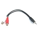 RiteAV - 3.5mm Male to RCA Stereo Female Adapter Cable (Y-Cable)  - 6 inch