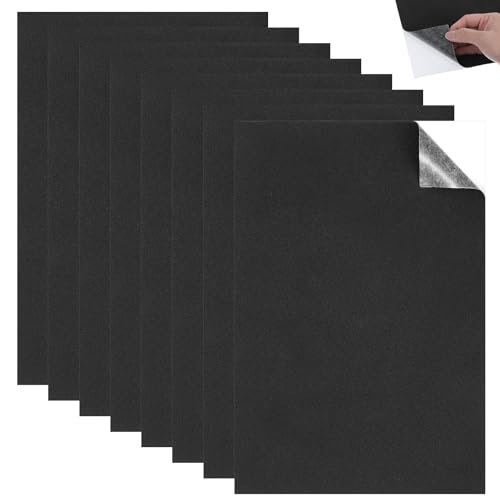 8 PCS Self Adhesive Foam Sheets Black 8x12 Inch 2mm Sticky EVA Foam Paper for Crafts Cardmaking Photo Frames Classroom Scrapbooking Christmas Crafts (Black)