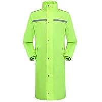 BLRYP Raincoat Outdoor One-Piece Plus Long and Single Raincoat, Fashion Adult Men and Women Windbreaker Raincoat Poncho,Split Raincoat (Color : Fluorescent Green, Size : M)