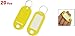20pcs Key ID Tags Name Card Labels Keyring Keychain Yellow