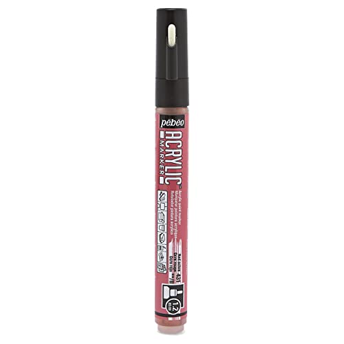 Pebeo アクリルペイントマーカー デコマーカー 1.2mm 細ラウンド NO.31レッドオーカー