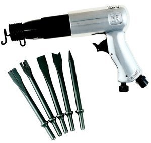 Click Here to See More Images Ingersoll-Rand 117K 2,000 Blows-Per-Minute Standard Duty Pnuematic Hammer with 5 Chisel Set by Ingersoll-Rand