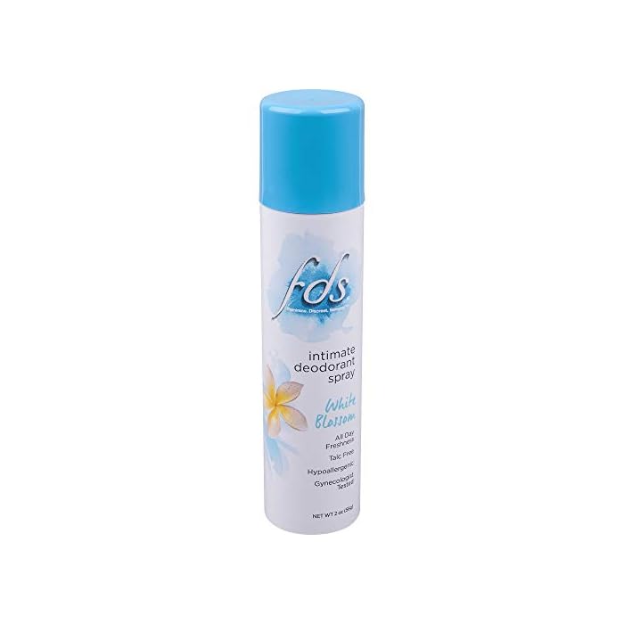FDS Hypoallergenic Intimate Deodorant Spray, White Blossom 2 Ounce (12-Pack)