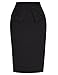 GRACE KARIN Womens Casual Ruffled Pencil Bow Skirt Office Wear Black XL