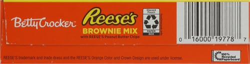 BETTY CROCKER REESE’S BROWNIE MIX WITH REESE’S PEANUT BUTTER CHIPS, HOLIDAY BAKING, 16 OZ