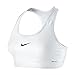 NIKE Women's Victory Compression Sports Bra, White/Black, Small