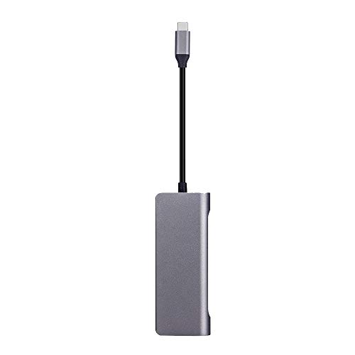 7in1 Type C USB 3.1 To HDMI Rj45 Hub, USB 3.0 Type C Hub Hdmi SD Card Reader to Rj45 Lan Adapter Charger for Macbook - Thumbnail 7