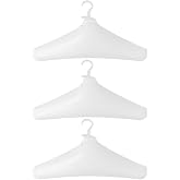 Mobestech 3Pcs Inflatable Clothes Hangers Portable for Clothes Prevent Shoulder Wrinkles PVC White