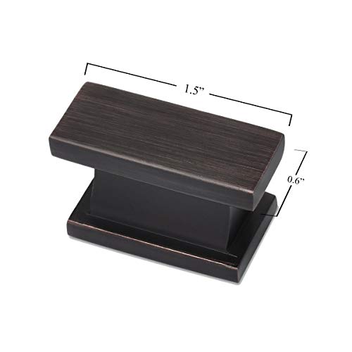 Southern Hills Oil Rubbed Bronze Knobs, Pack of 5, Rectangle