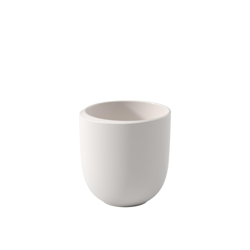 Villeroy & Boch - NewMoon mug without handle, modern cup for tea and coffee, premium porcelain, white, dishwasher safe